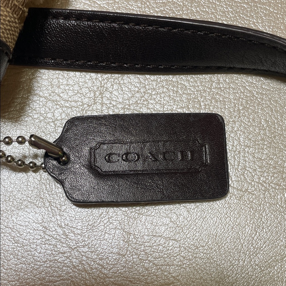 Coach Signature Brown & Tan Crossbody w Black Leather- Used - Picture 17 of 17